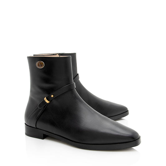 Gucci Calfskin Emblem Boots - Size 7.5 / 37.5 (SHF-16791)