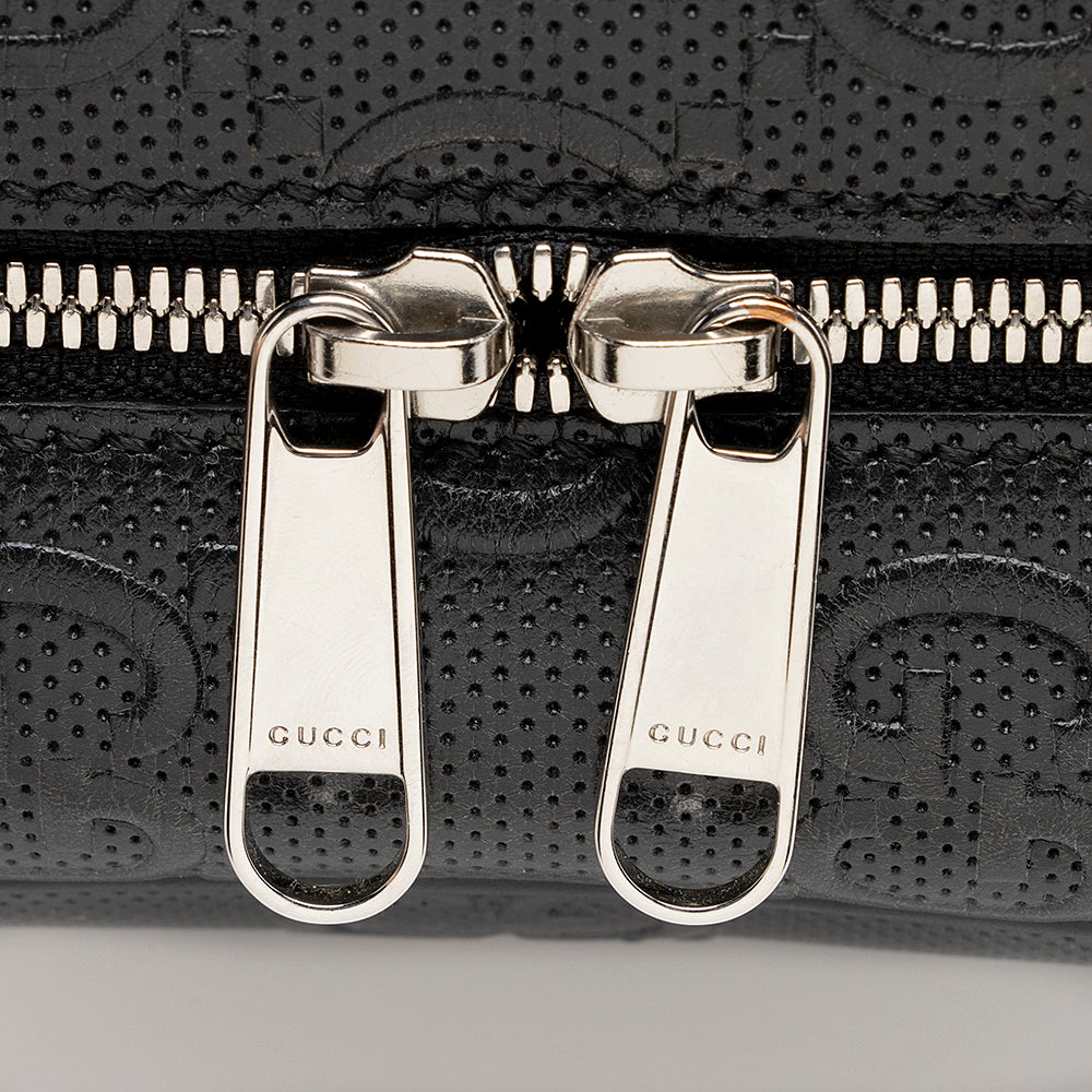 Gucci Calfskin GG Embossed Square Shoulder Bag (SHF-21568)