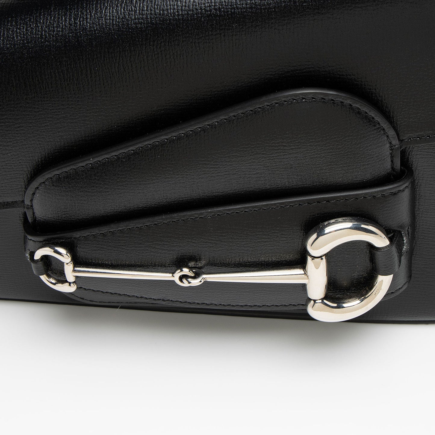 Gucci Calfskin Horsebit 1955 Asymmetric Small Shoulder Bag