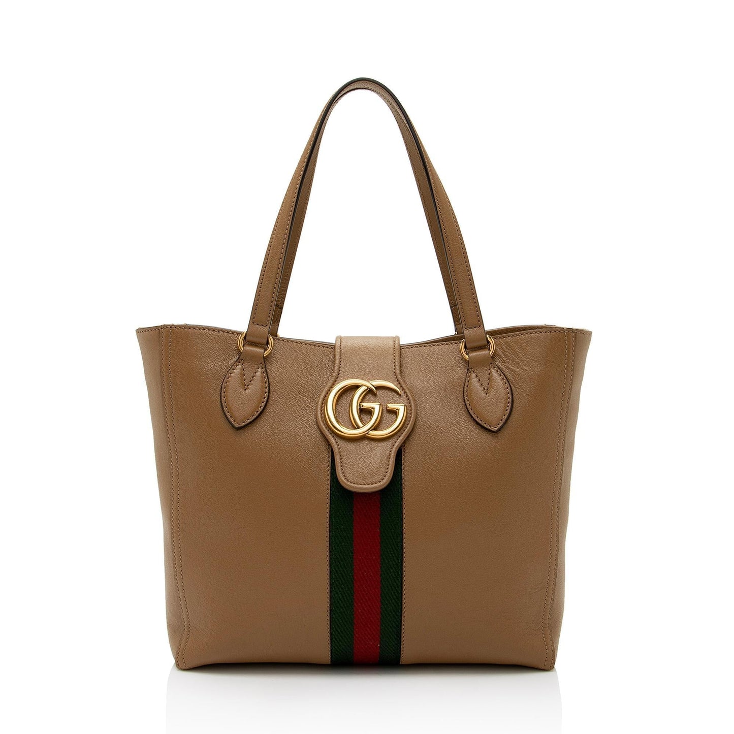 Luxury Gucci Calfskin New Sakai Lux Web Dahlia Small Tote (SHF-W8gTIa)