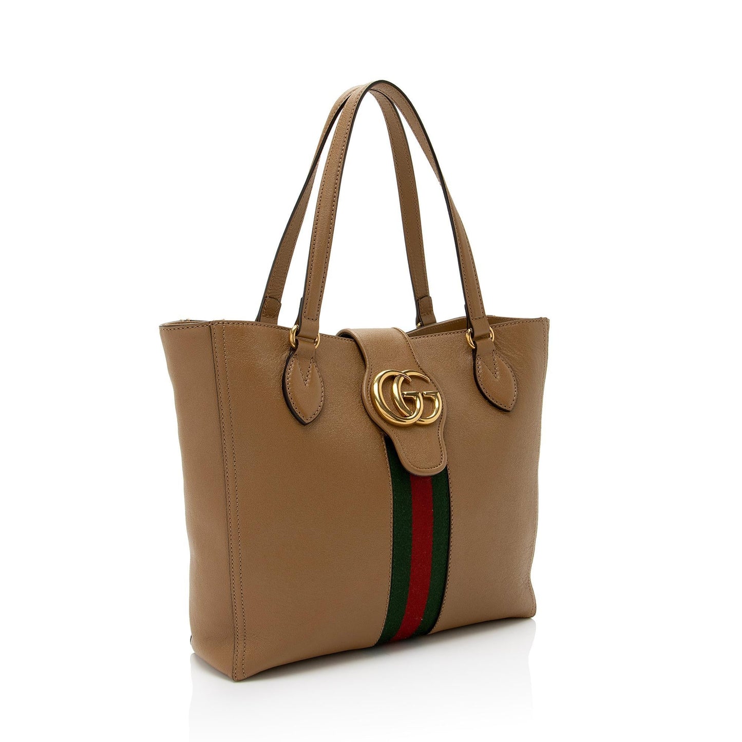 Luxury Gucci Calfskin New Sakai Lux Web Dahlia Small Tote (SHF-W8gTIa)