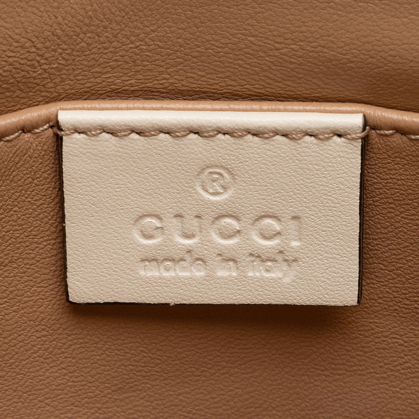 Gucci Calfskin Pearl Bee Broadway Mini Shoulder Bag (SHF-vh1WnC)