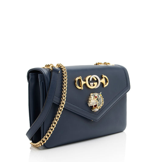 Gucci Calfskin Rajah Zumi Medium Shoulder Bag (SHF-bv9Xhf)
