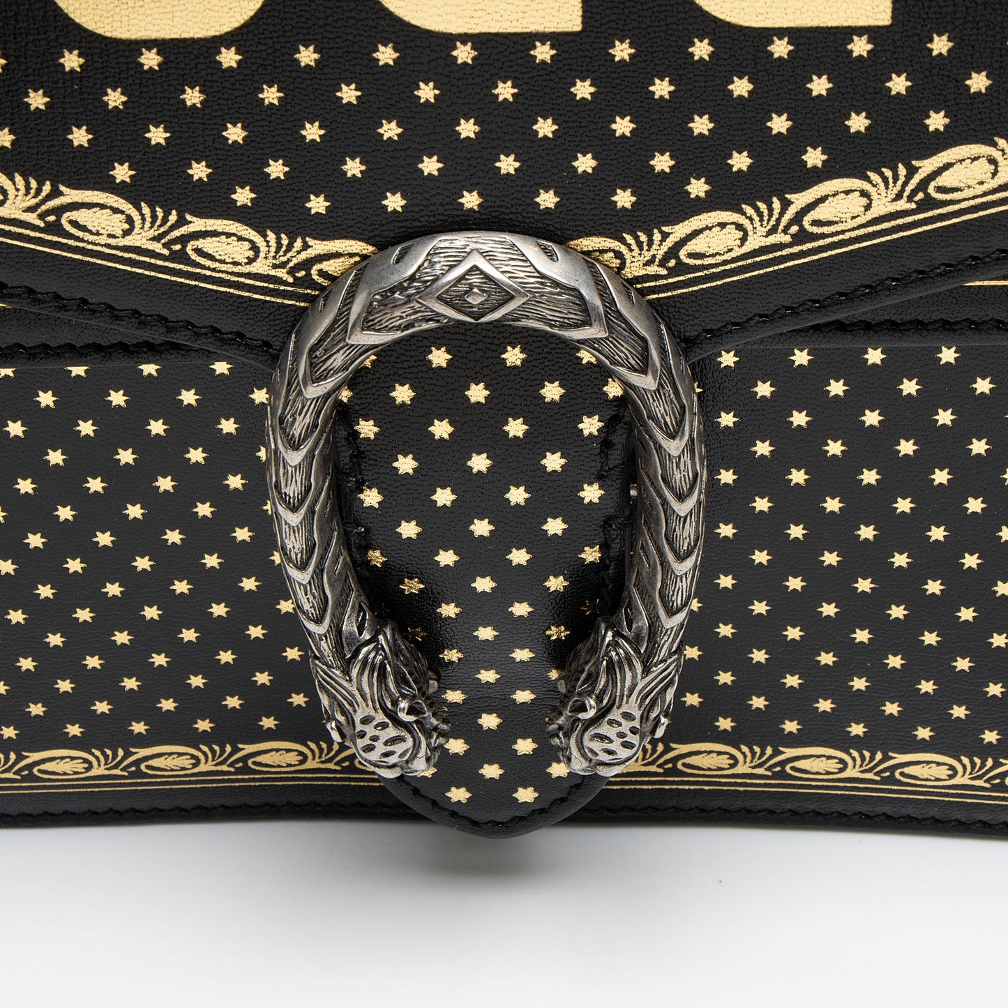 Gucci Calfskin Star Print Guccy Dionysus Large Shoulder Bag