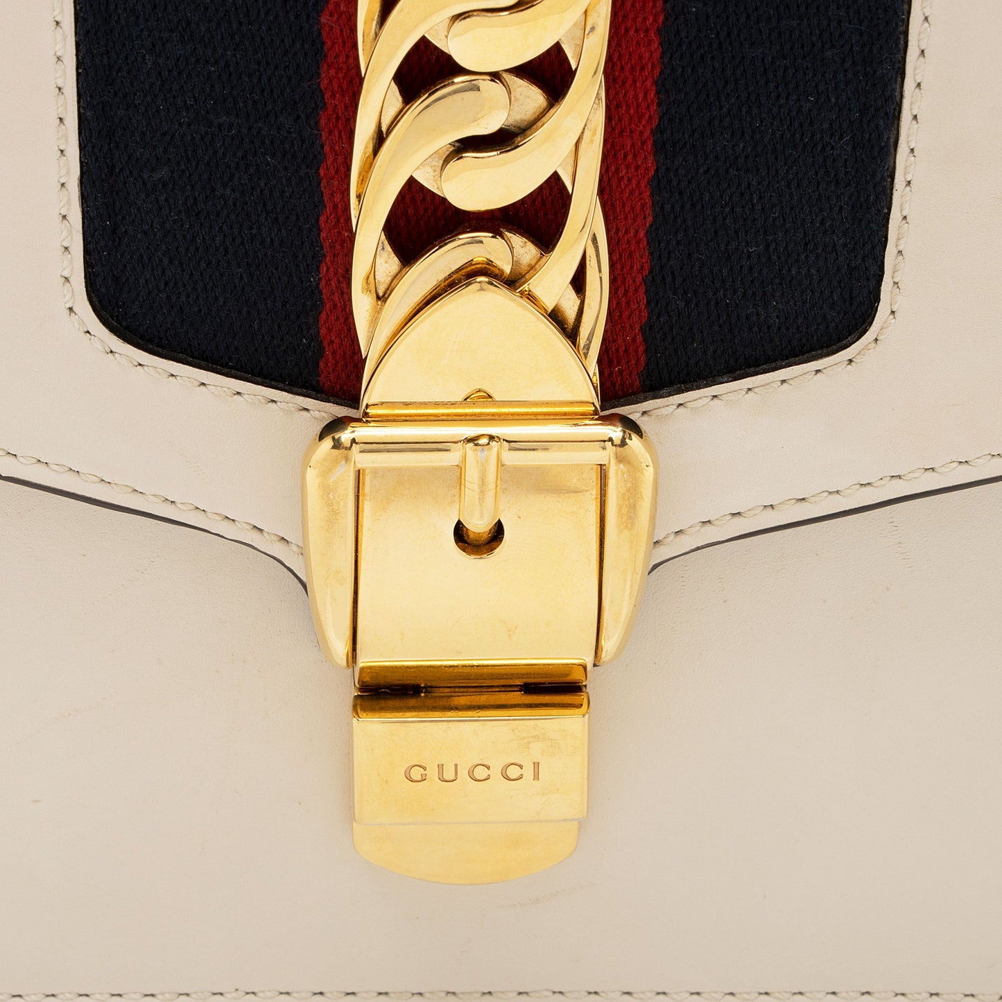 Gucci Calfskin Sylvie Small Shoulder Bag (SHF-zJc6rU)