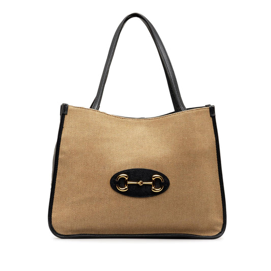 Gucci Canvas Horsebit 1955 Tote (SHG-peYYpF)