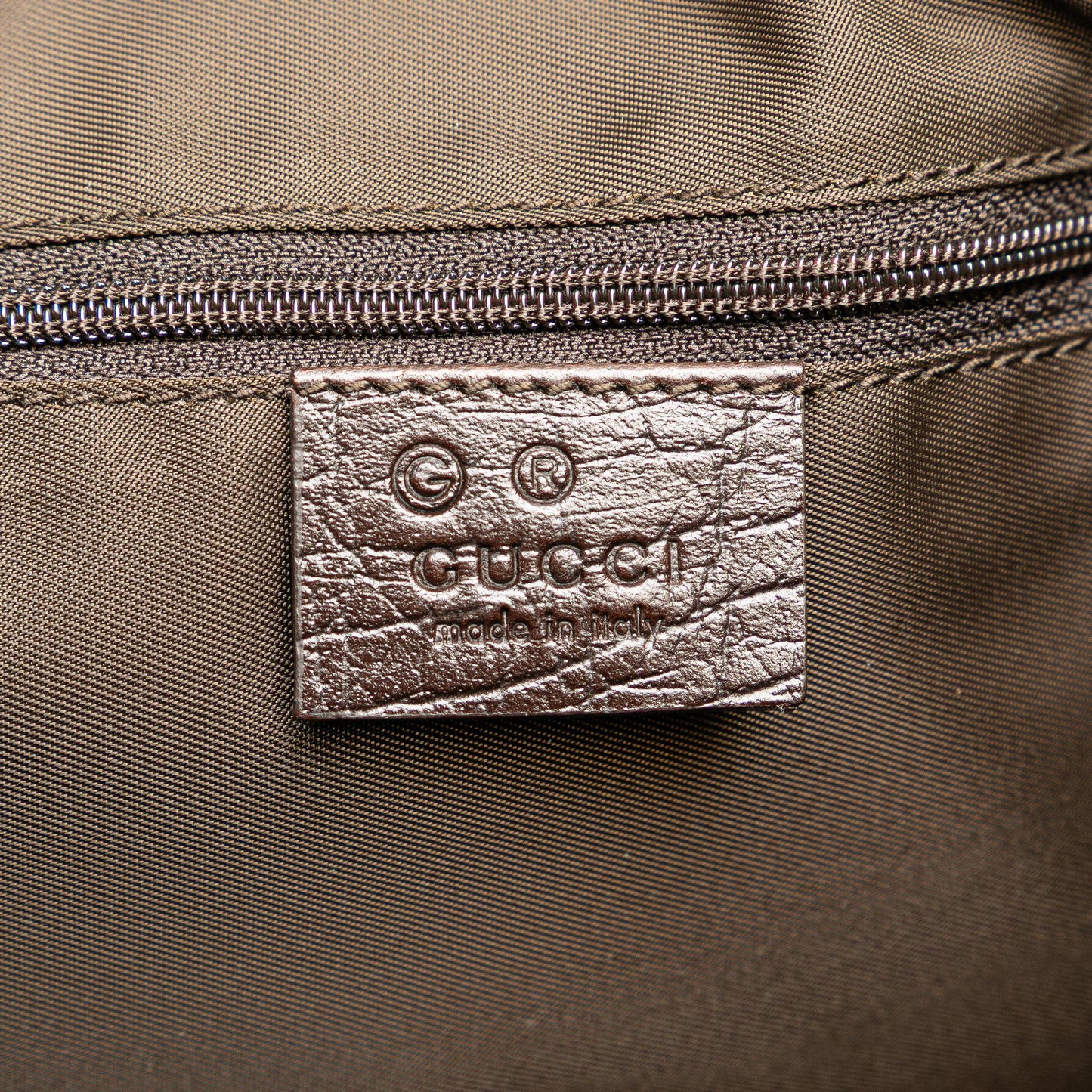 Gucci Canvas Horsebit Charmy Boston Bag