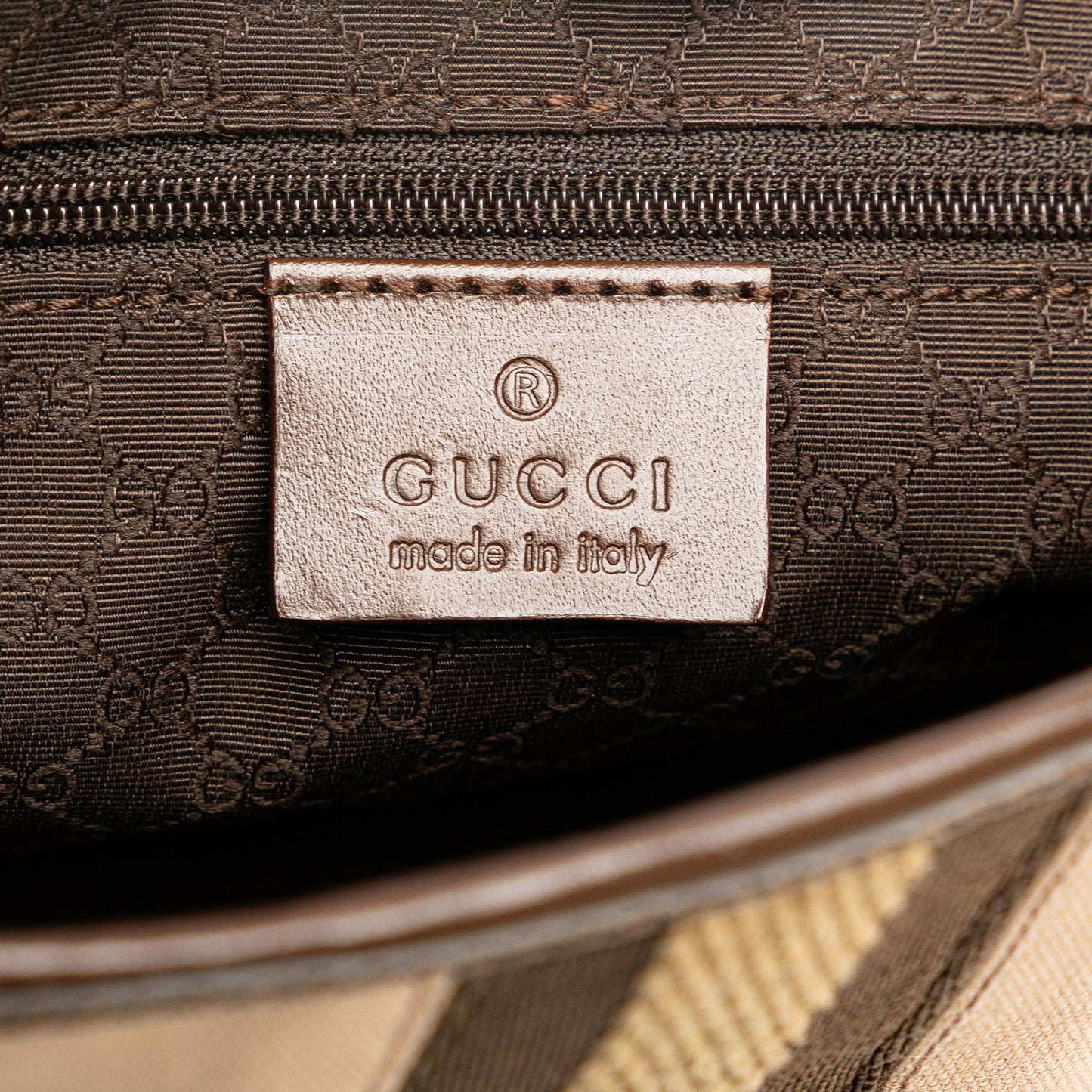 Gucci Canvas Jackie Chain Shoulder Bag