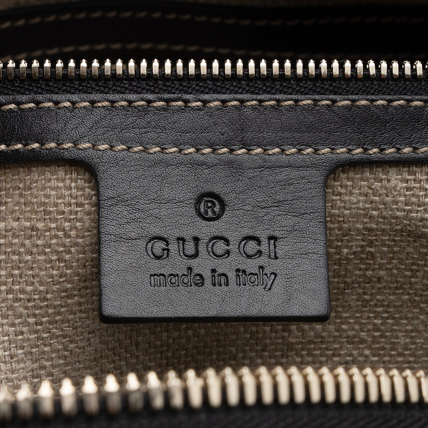 Gucci Canvas Leather East West Multi-Pocket Satchel (SHF-22759)