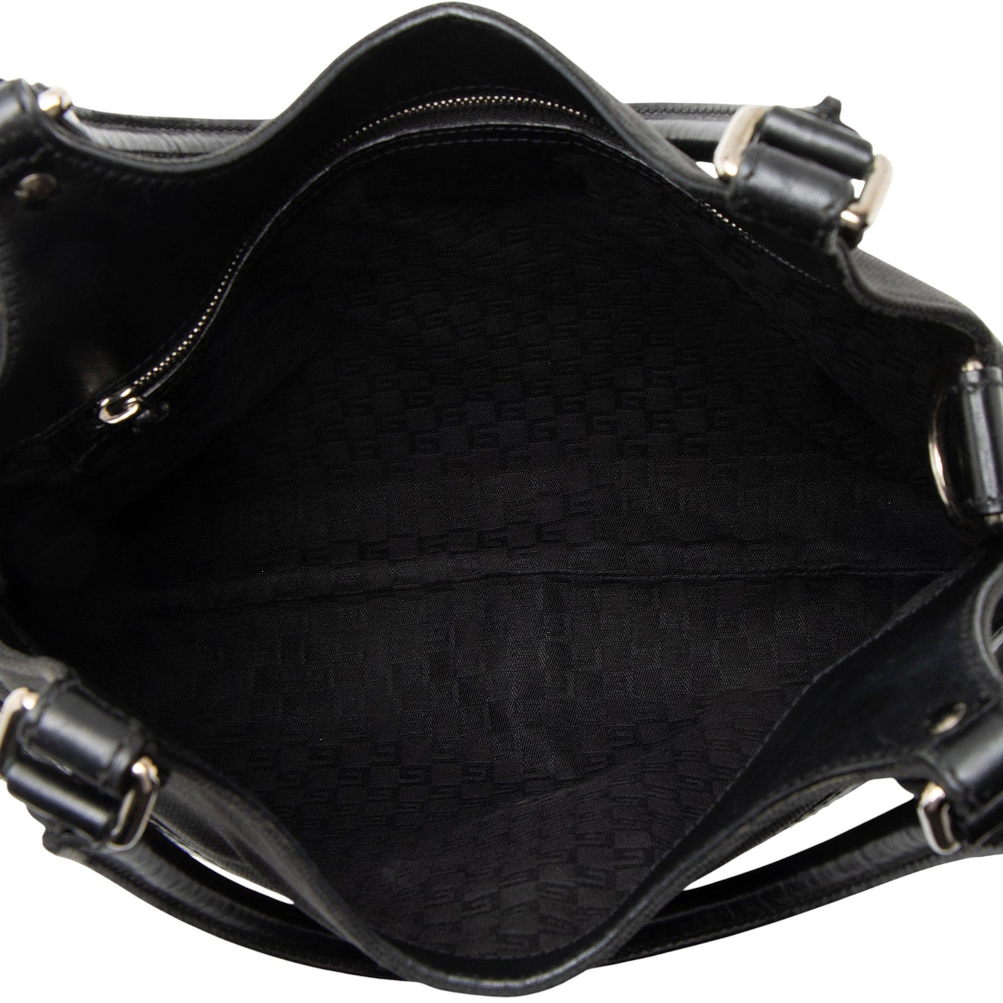 Gucci Canvas Perforated Leather Interlocking G Reins Satchel