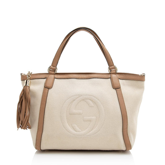 Gucci Canvas Soho Top Handle Tote (SHF-22392)