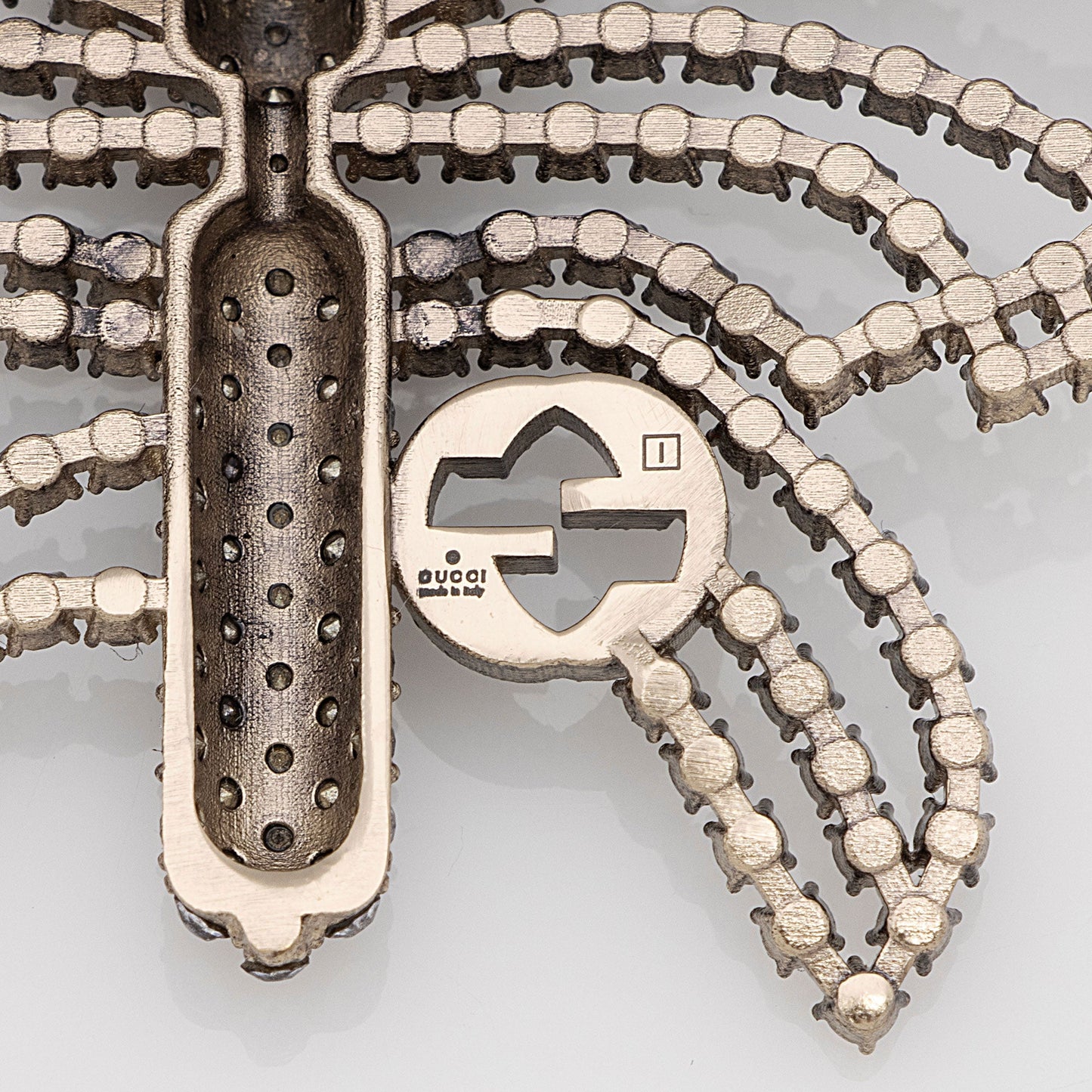 Gucci Crystal Butterfly Interlocking GG Hair Clip (SHF-fdAS47)