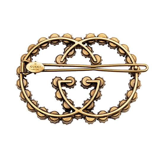 Gucci Crystal Interlocking G Hair Clip (SHF-vhmVJI)
