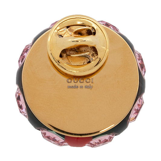 Gucci Crystal Resin Vintage Web GG Brooch (SHF-21230)