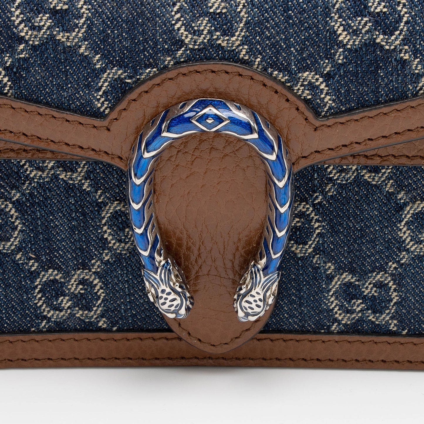 Gucci Denim Dionysus Super Mini Shoulder Bag (SHF-LUnuyX)