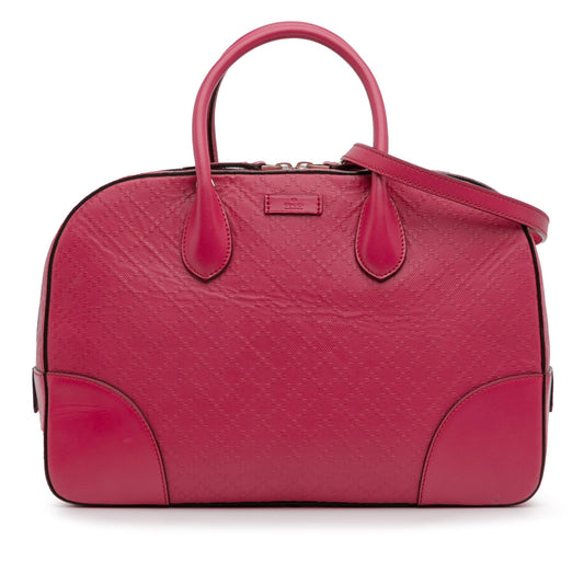 Gucci Diamante Bright Leather Satchel