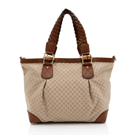 Luxury Gucci Diamante Canvas Eva Large Tote (SHF-unJCx2)
