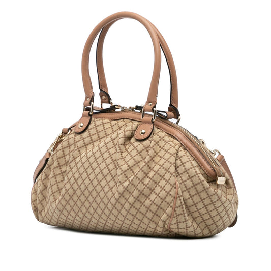 Gucci Diamante Canvas Sukey Satchel