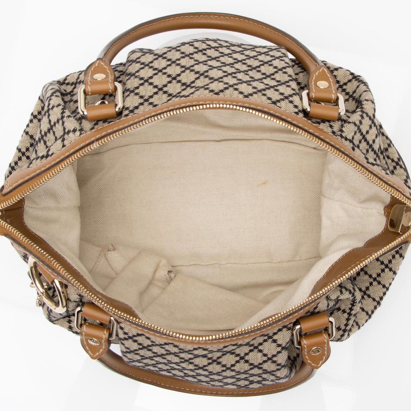 Gucci Diamante Canvas Sukey Top Handle Medium Satchel (SHF-23618)