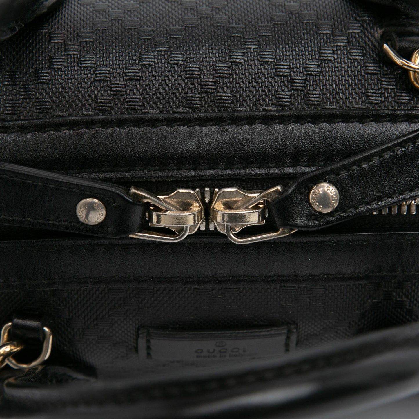 Gucci Diamante Leather Boston Bag