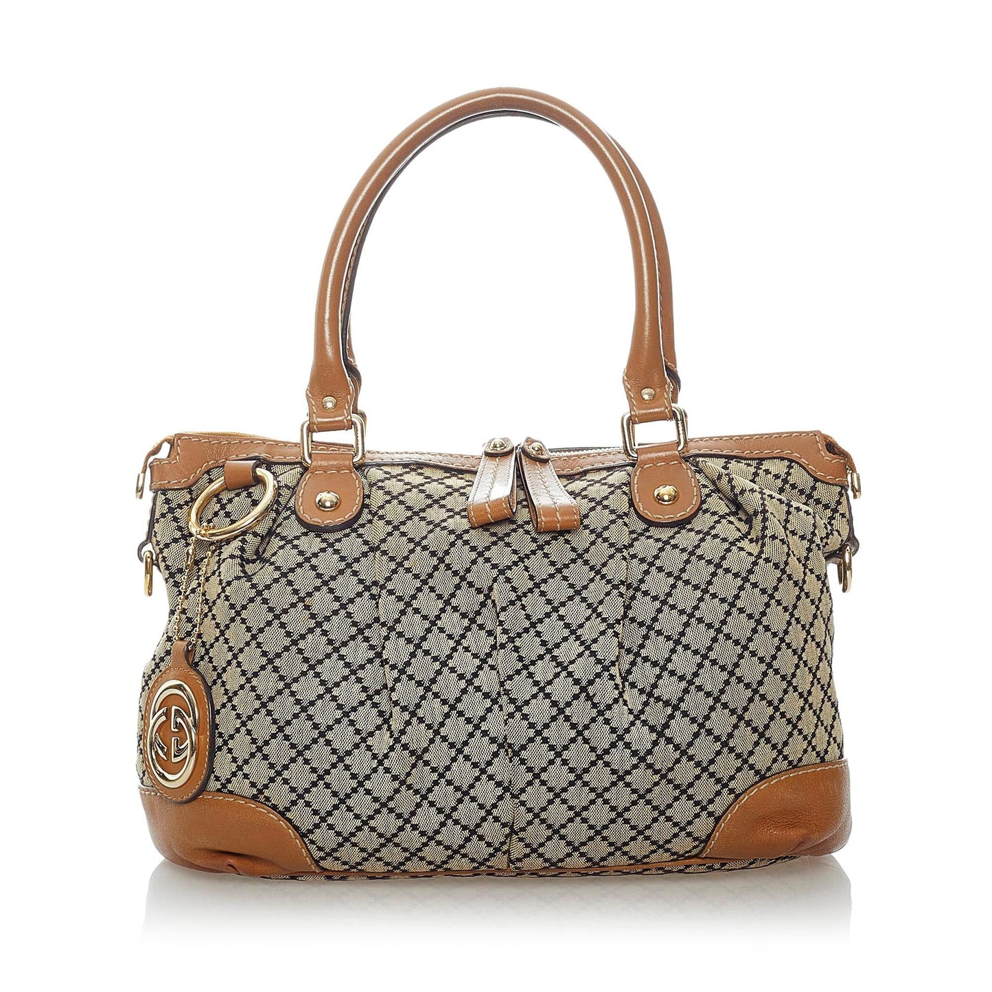 Gucci Diamante Sukey Canvas Satchel (SHG-31083)