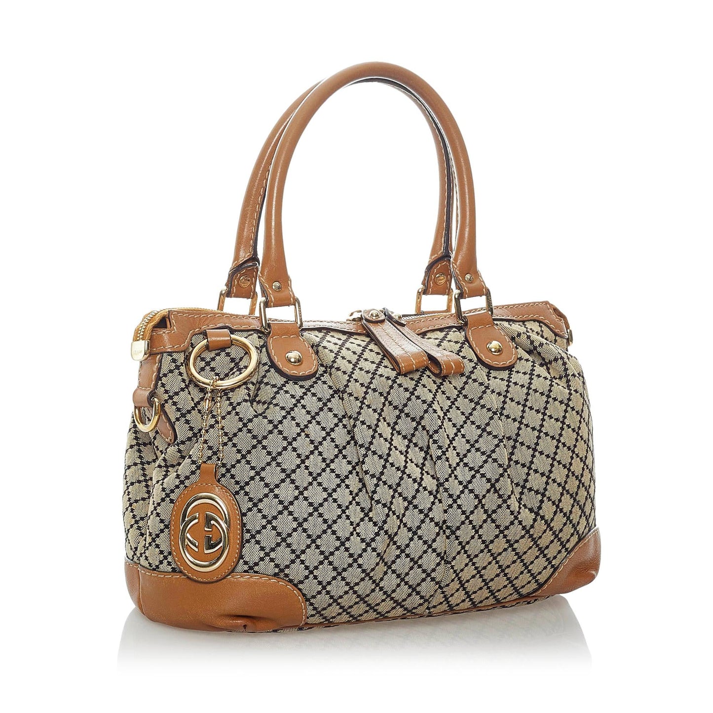 Gucci Diamante Sukey Canvas Satchel (SHG-31083)