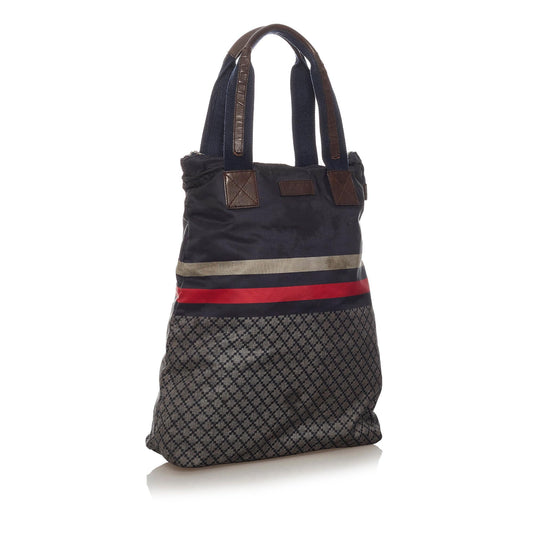 Gucci Diamante Web Nylon Tote Bag (SHG-28177)