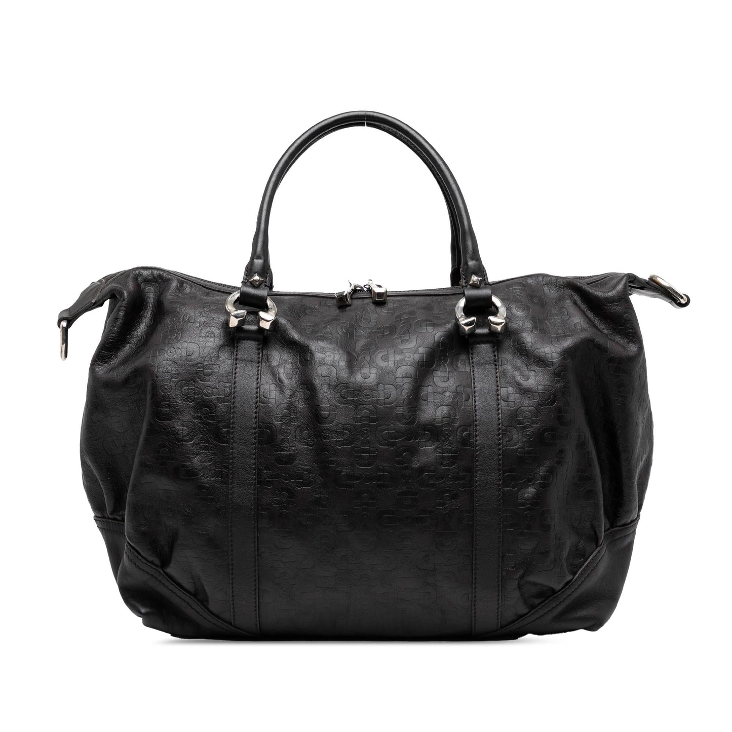Gucci Embossed Leather Horsebit Satchel