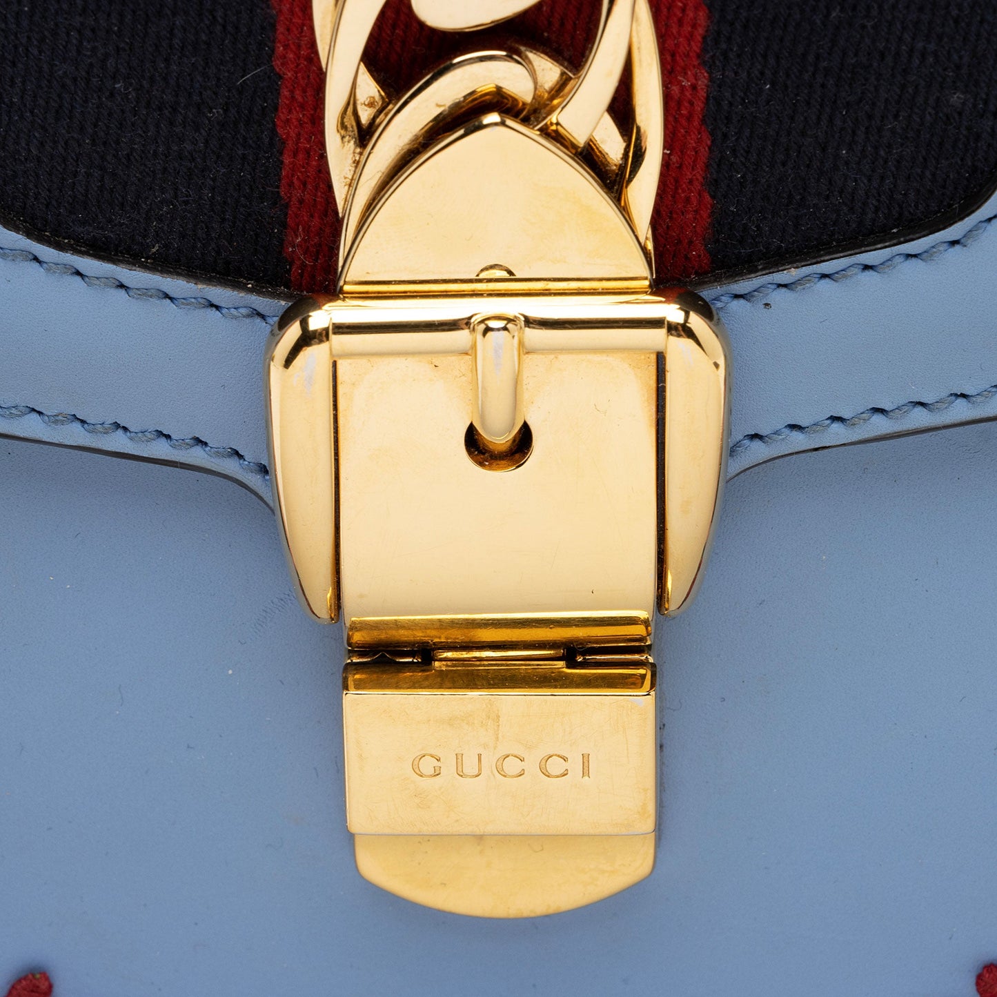 Gucci Embroidered Leather Floral Sylvie Top Handle Bag (SHF-7G6W1J)