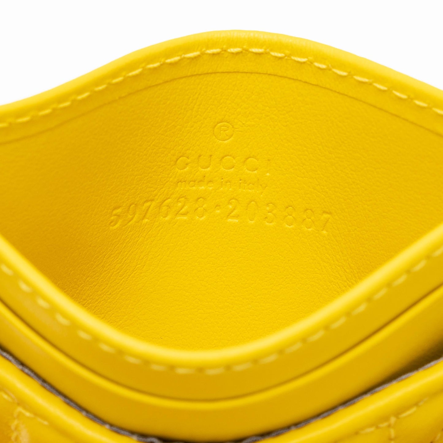Gucci G Rhombus Quilted Leather Card Case (SHF-23858)