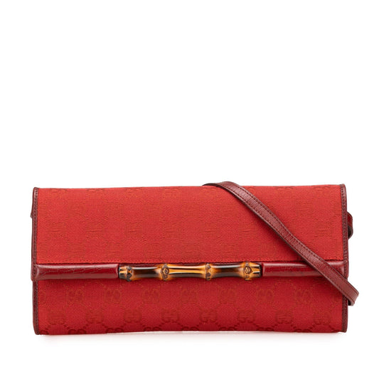 Gucci GG Canvas Bamboo Bar Crossbody