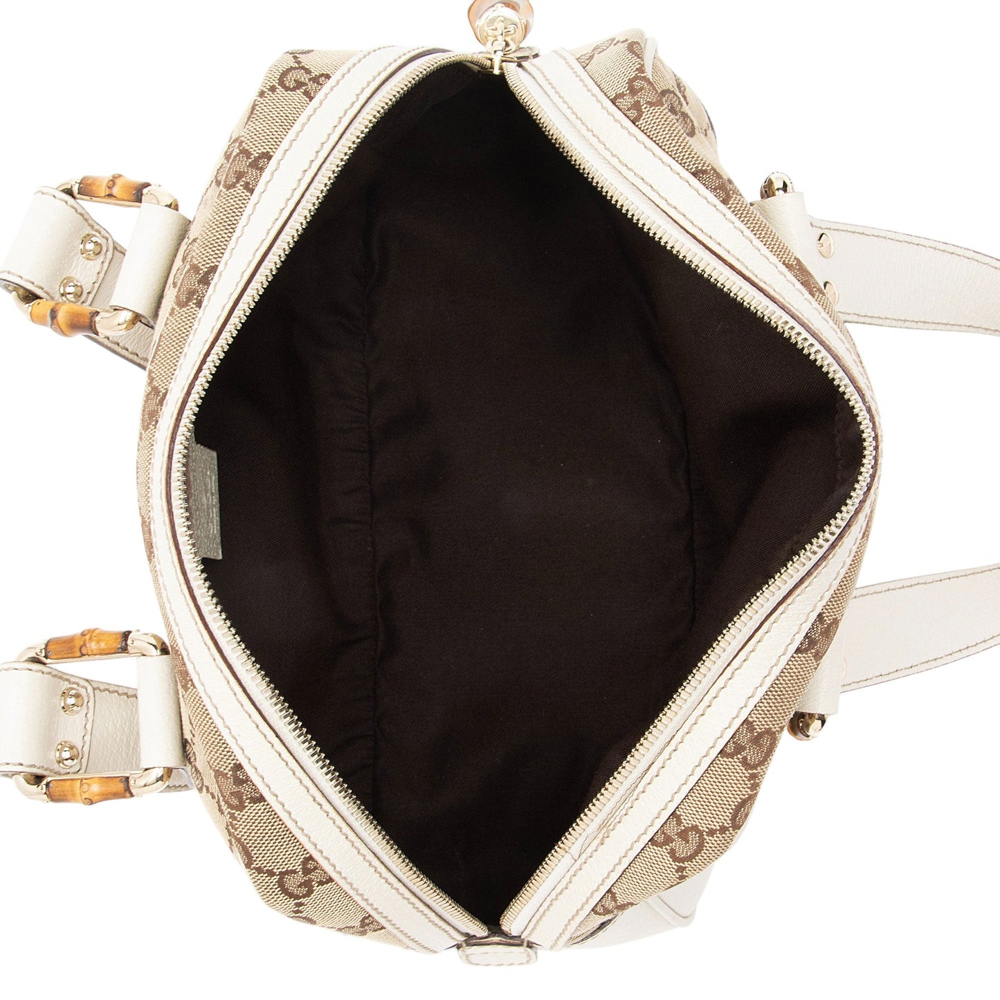 Gucci GG Canvas Bamboo Mini Satchel (SHF-yKtYU5)