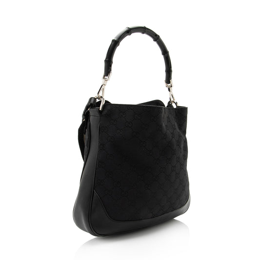Gucci GG Canvas Bamboo Top Handle (SHF-TMDZ2h)