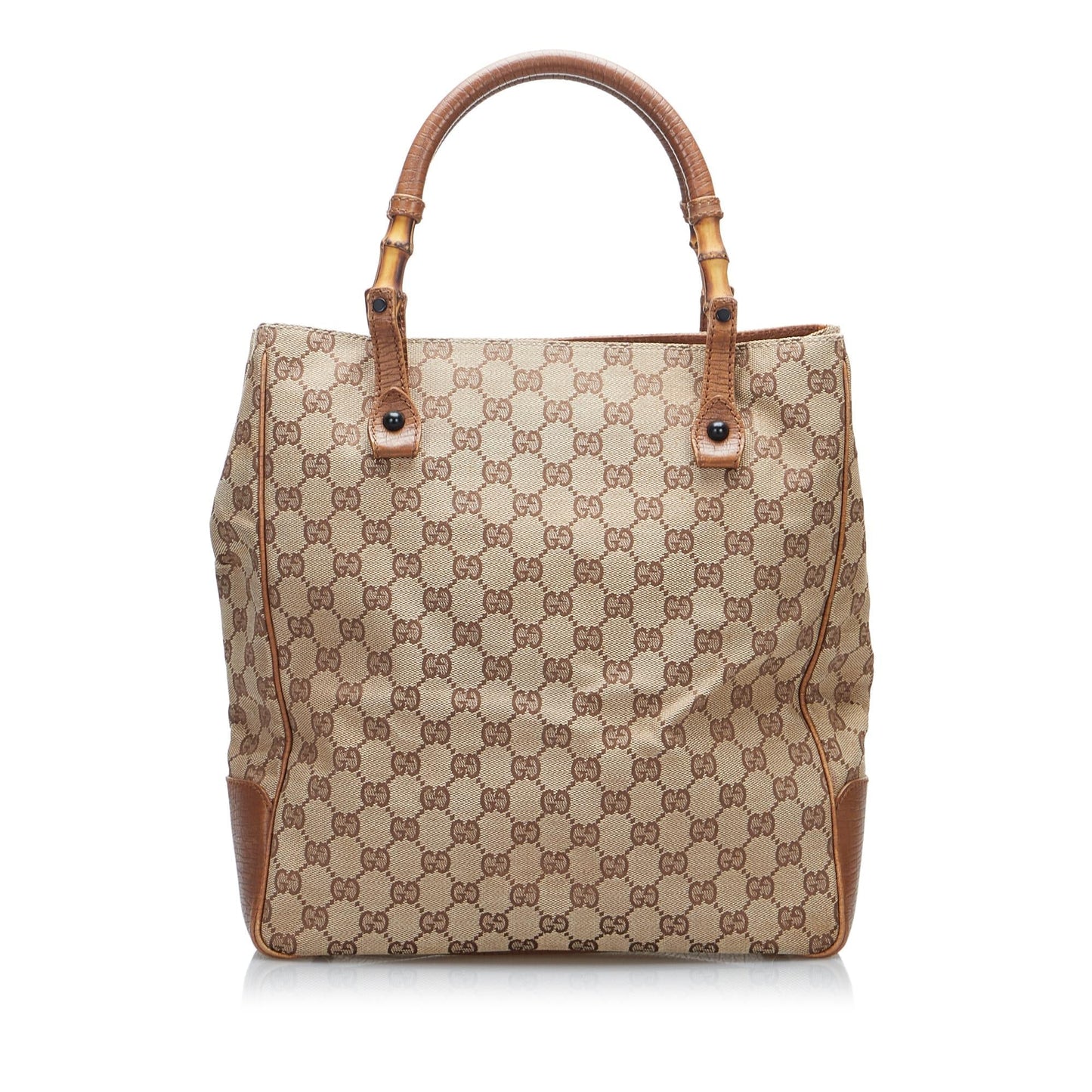 Luxury Gucci GG Canvas Bamboo Tote (SHG-lDJCHu)