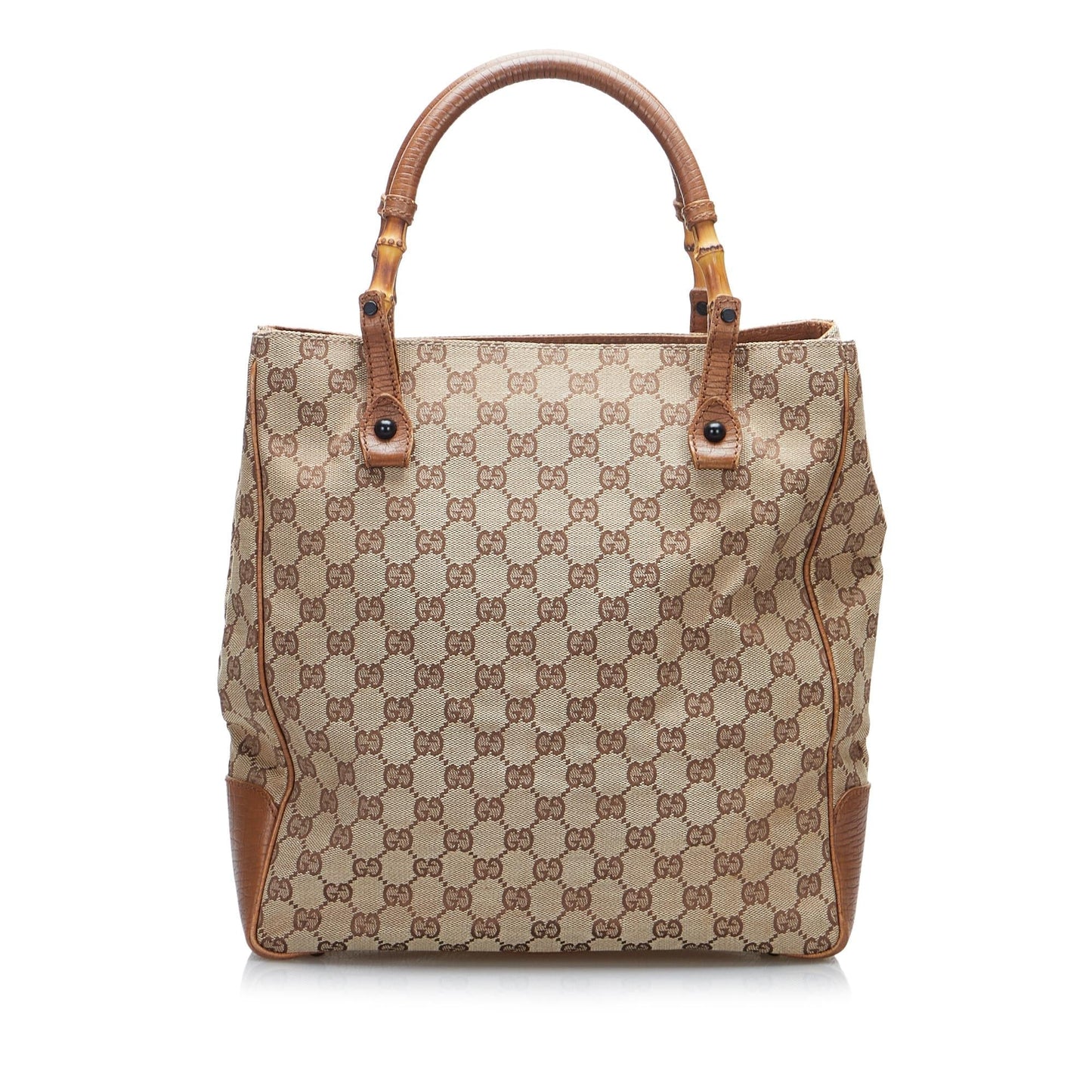 Luxury Gucci GG Canvas Bamboo Tote (SHG-lDJCHu)