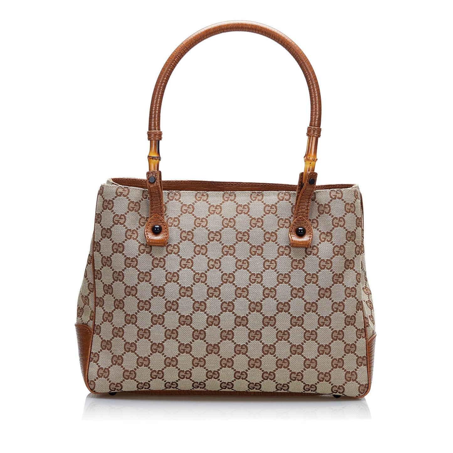 Luxury Gucci GG Canvas Bamboo Tote (SHG-onnXj3)