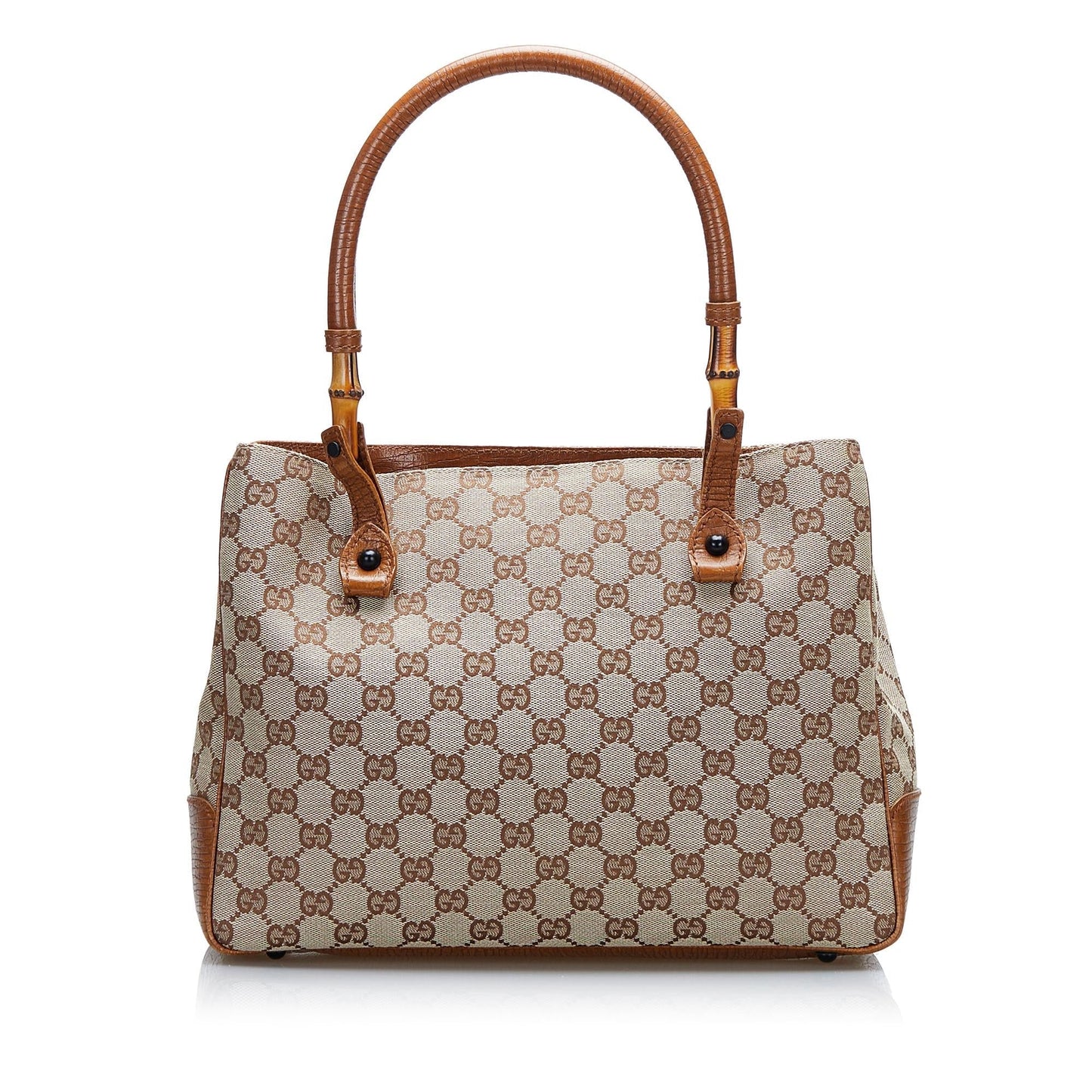 Luxury Gucci GG Canvas Bamboo Tote (SHG-onnXj3)