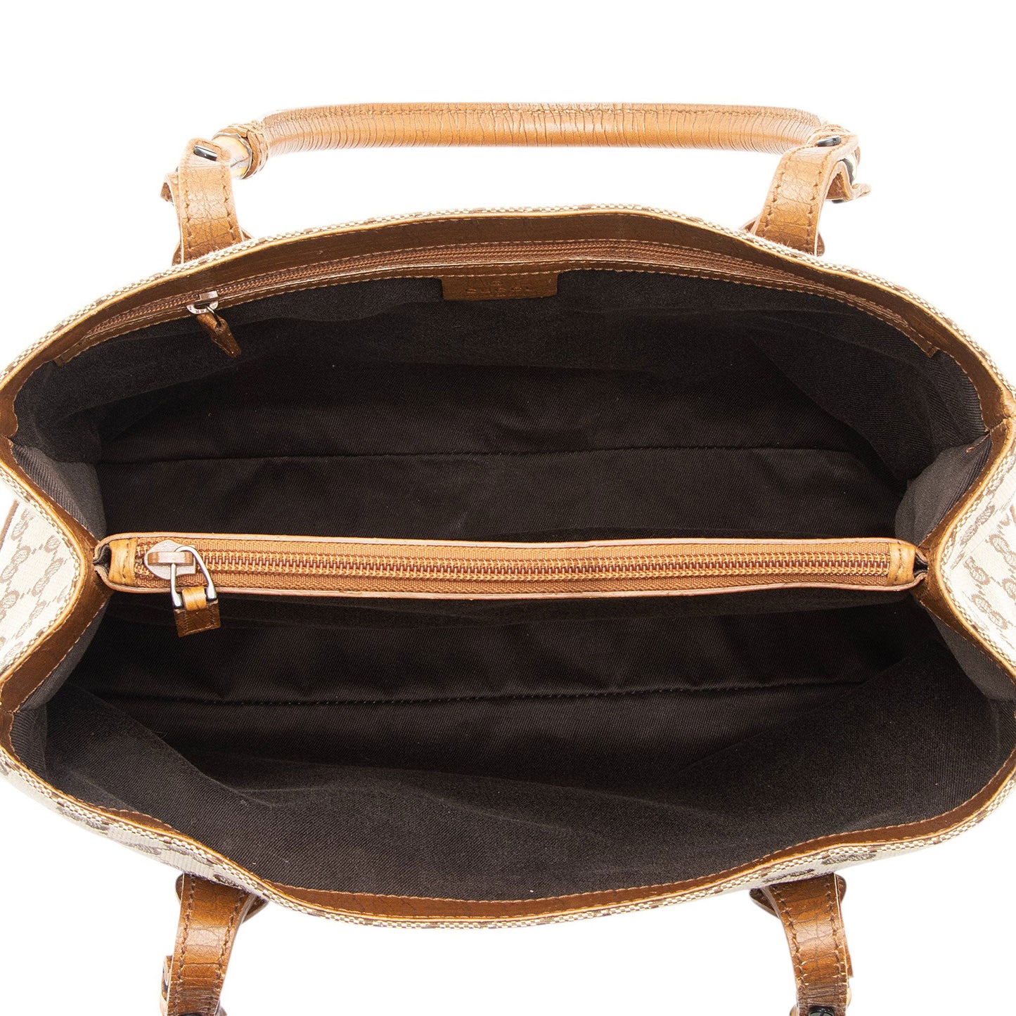 Gucci GG Canvas Bamboo Tote (SHF-a2g5Be)