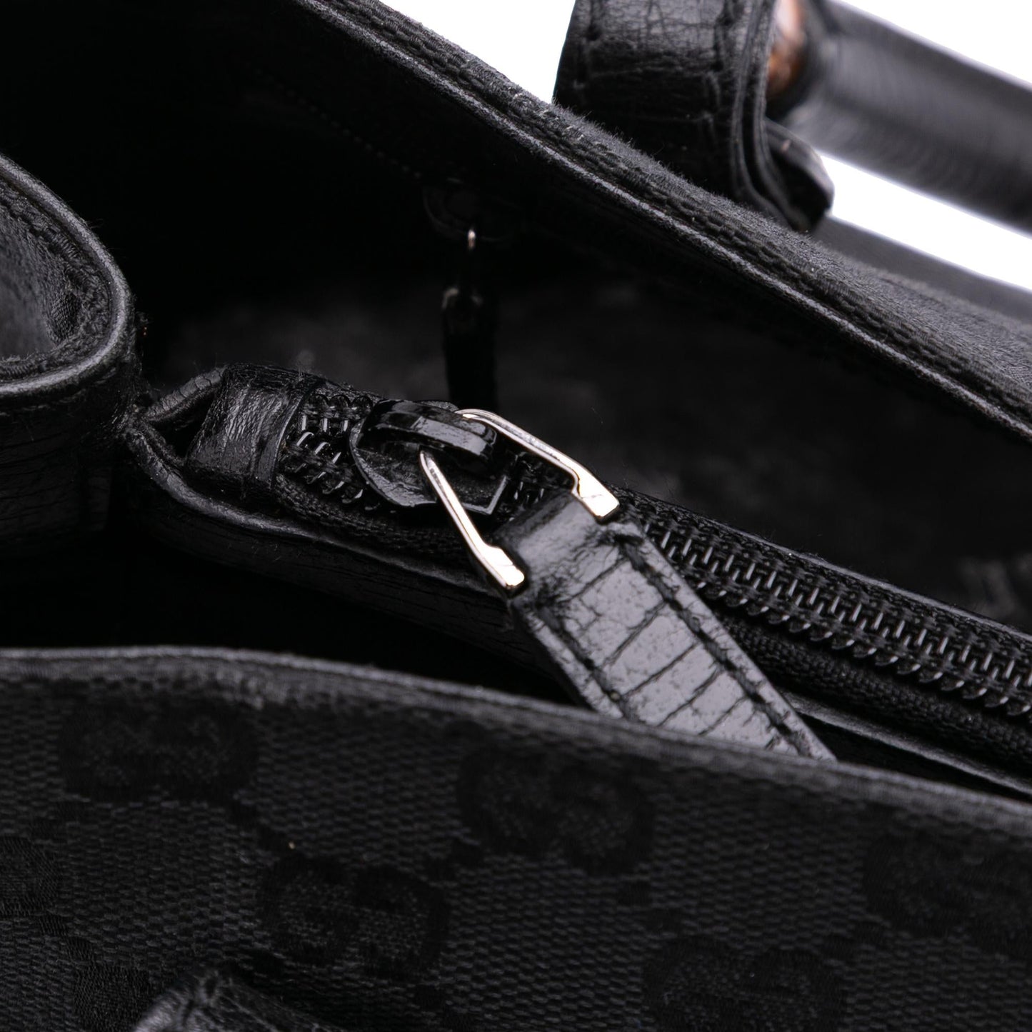Gucci GG Canvas Bamboo Tote