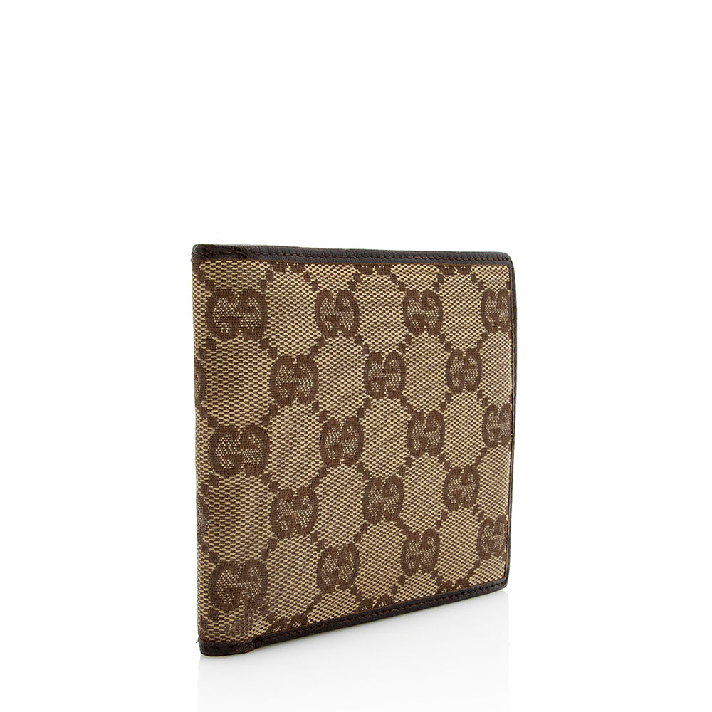 Gucci GG Canvas Bi-Fold Wallet (SHF-22146)