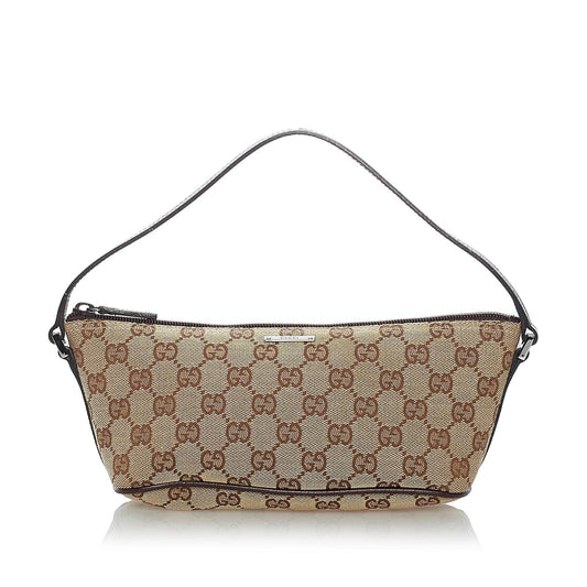 Gucci GG Canvas Boat Baguette (SHG-30775)