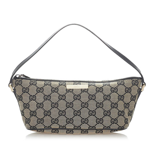 Gucci GG Canvas Boat Baguette (SHG-32903)
