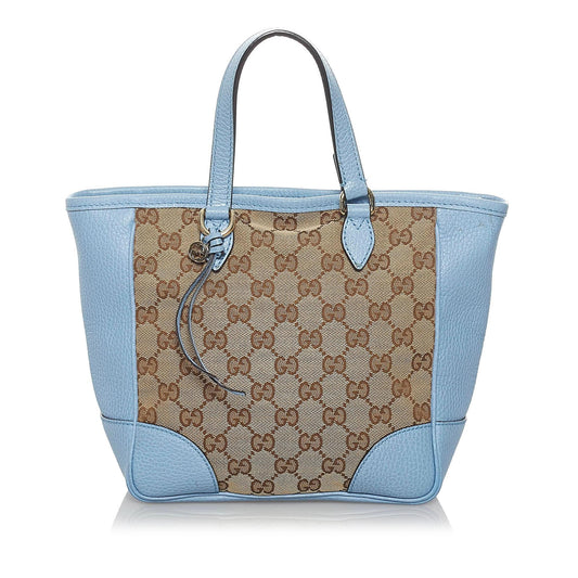 Gucci GG Canvas Bree Leather Satchel (SHG-34176)