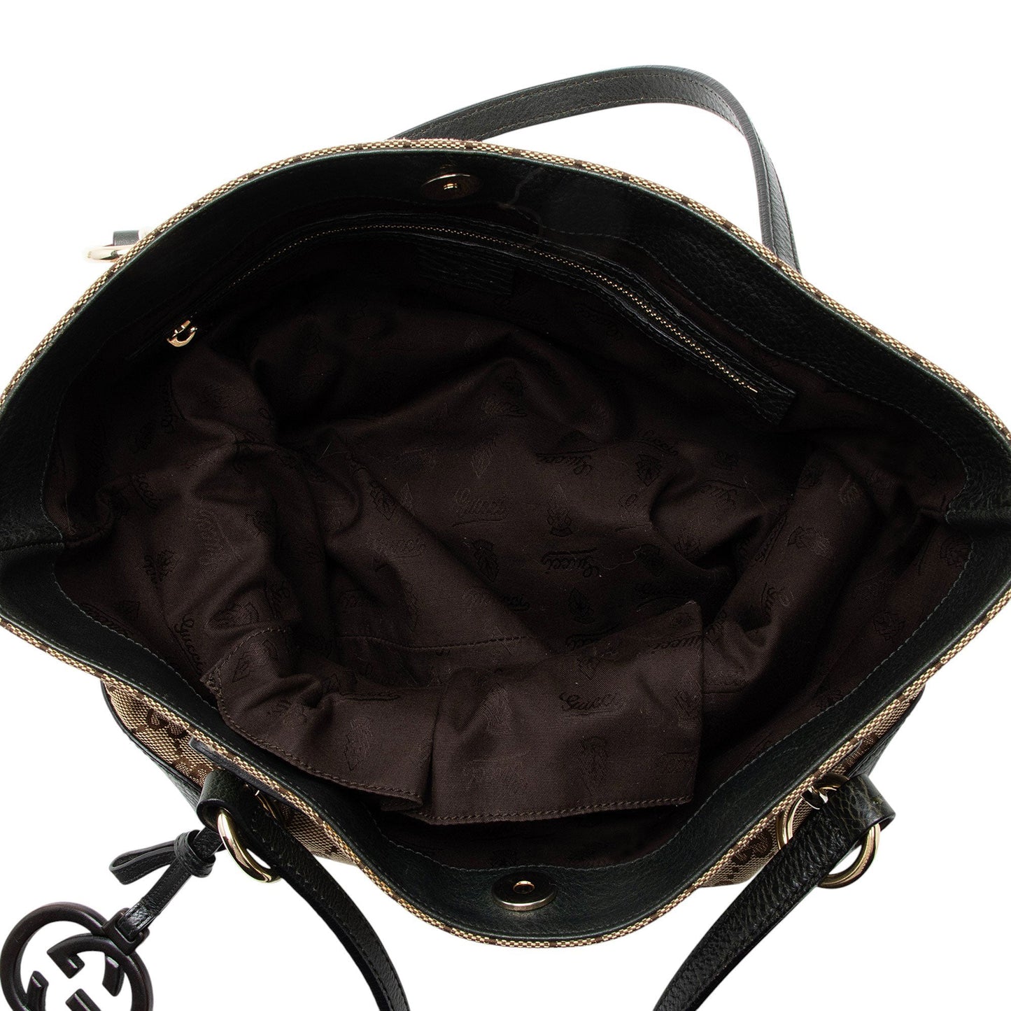 Gucci GG Canvas Charm Medium N/S Tote