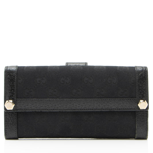 Gucci GG Canvas Charmy Continental Wallet