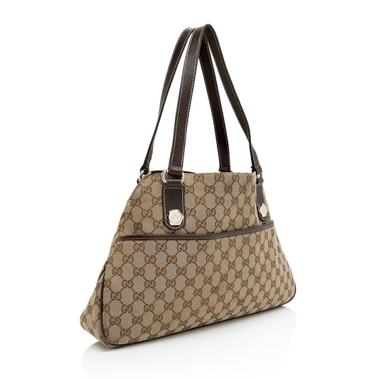 Luxury Gucci GG Canvas Charmy Medium Tote (SHF-9IBSQc)