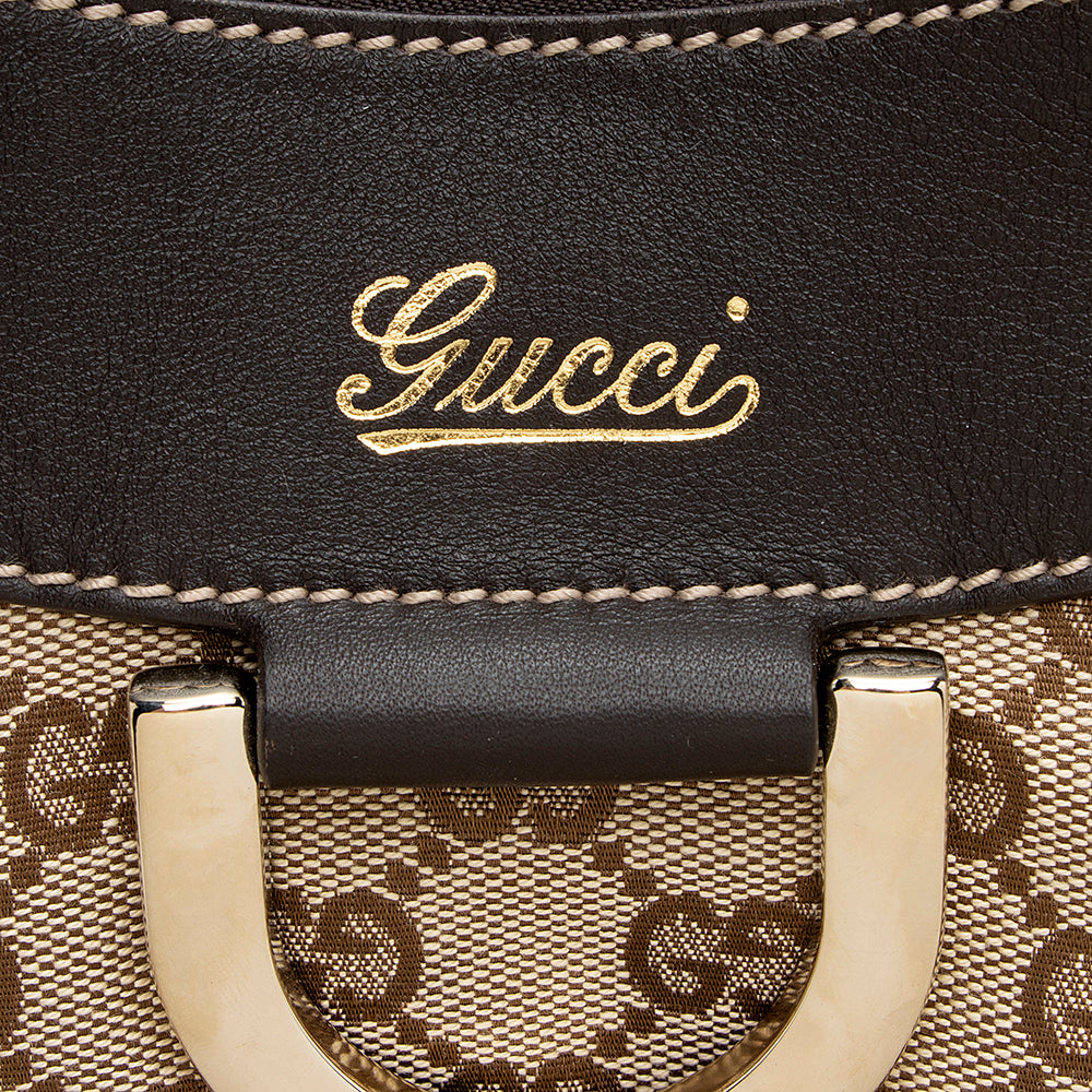 Gucci GG Canvas D-Ring Medium Hobo (SHF-19719)