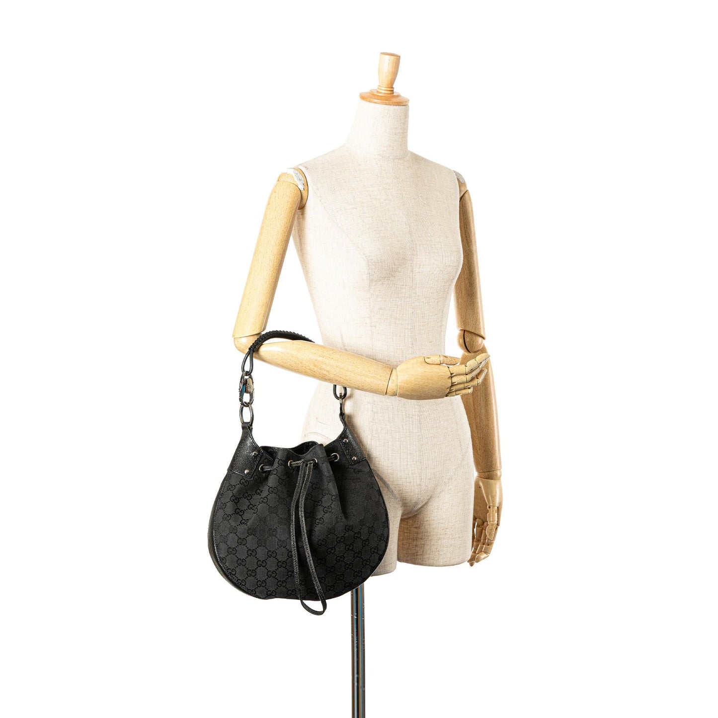 Gucci GG Canvas Drawstring Hobo