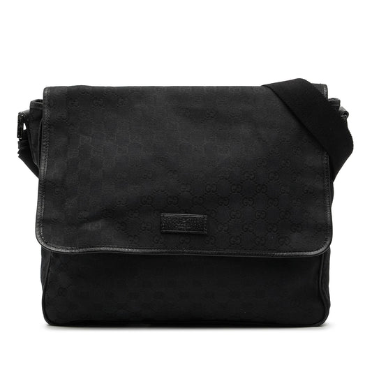 Gucci GG Canvas Flap Messenger Bag