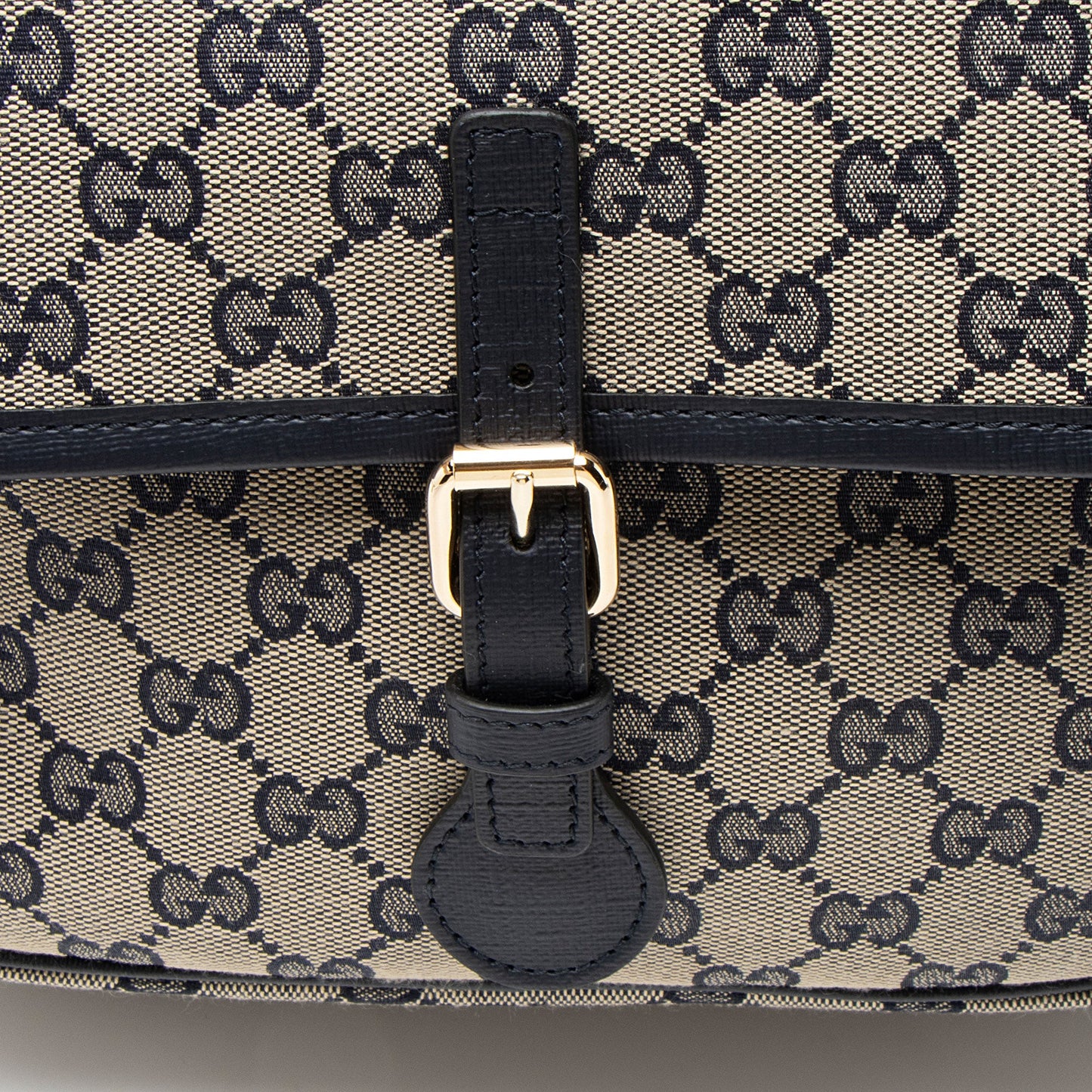 Gucci GG Canvas Buckle Flap Messenger